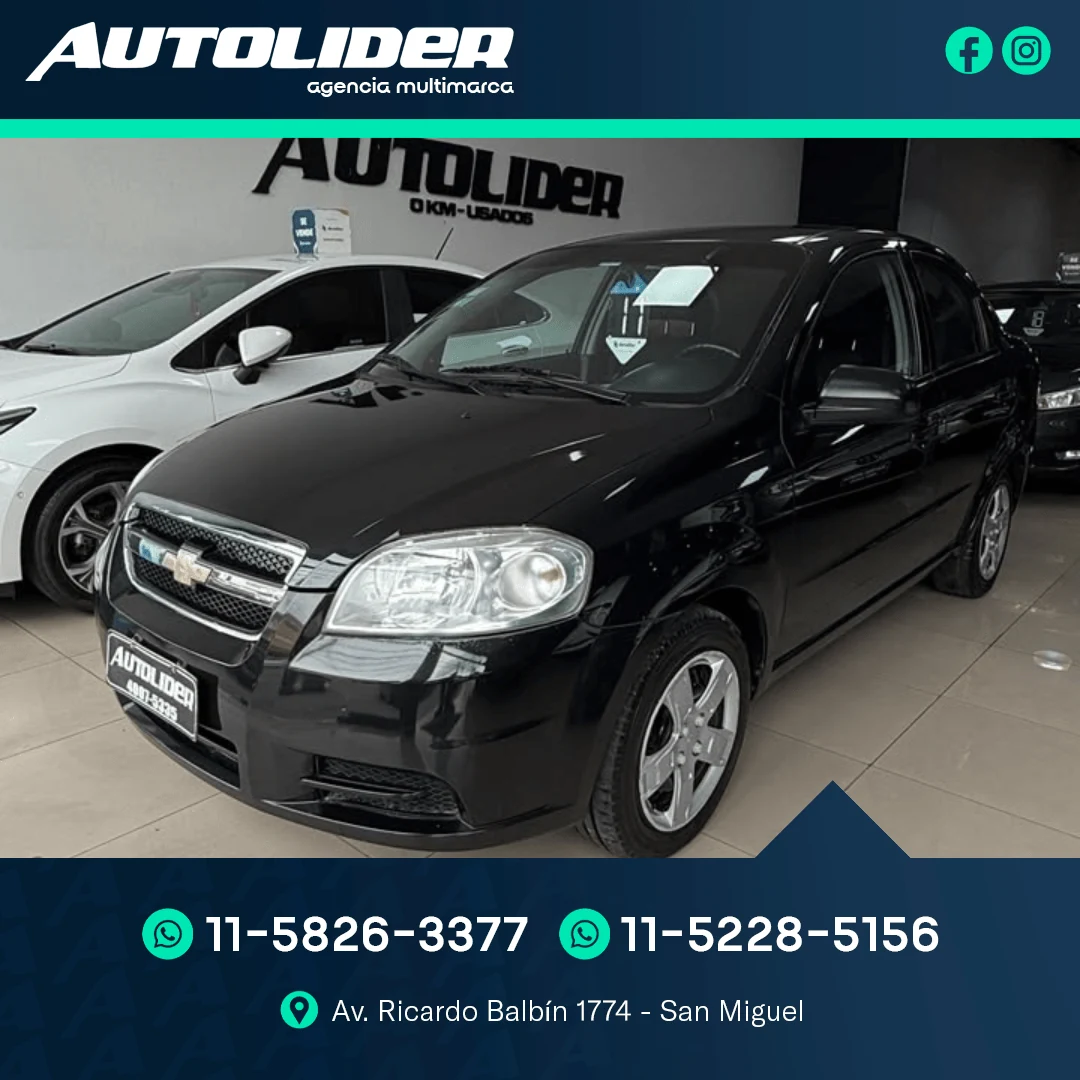 Chevrolet Aveo 1.6 LS 2011 — foto 1 — Autolíder San Miguel