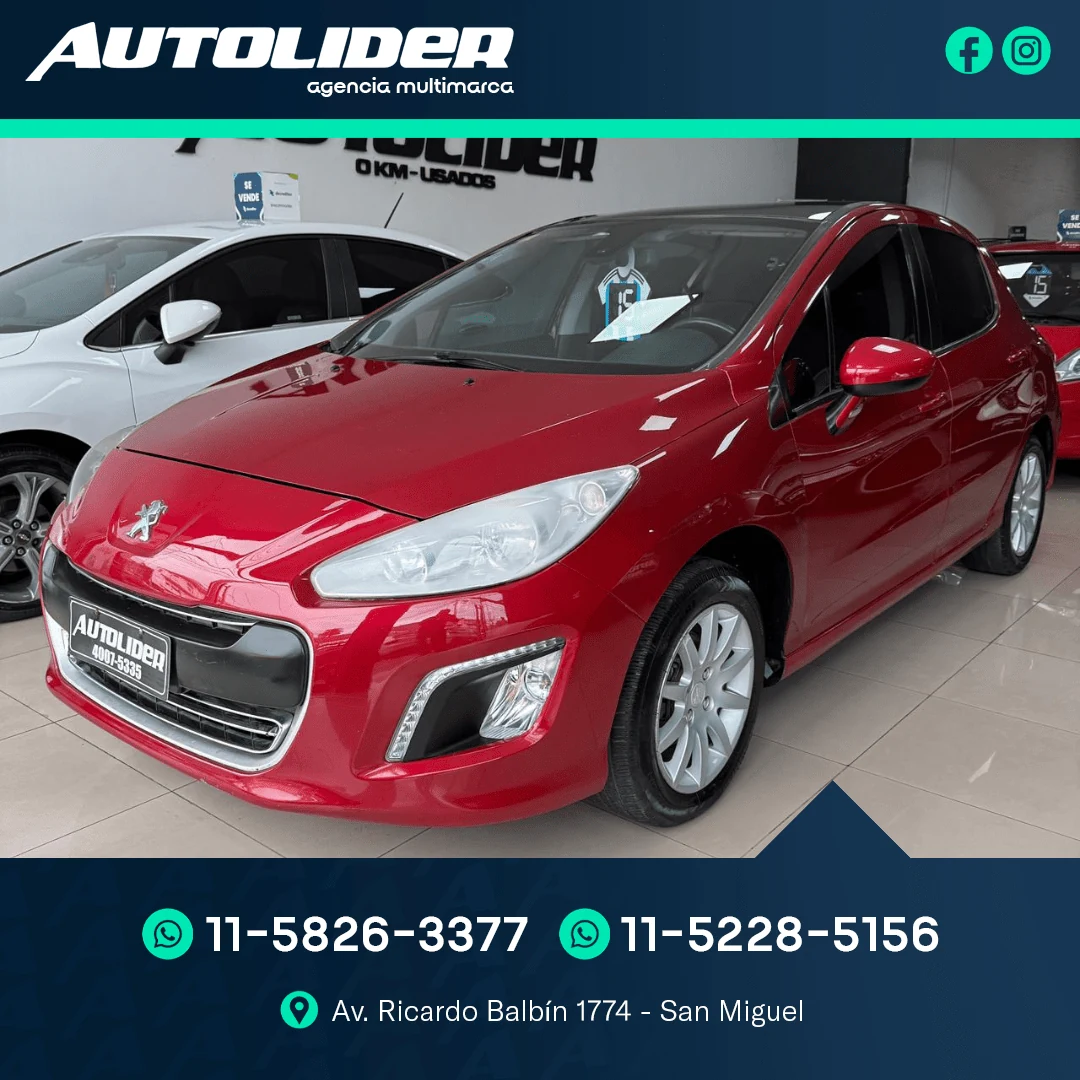Peugeot 308 1.6 Allure Nav 2015 — foto 1 — Autolíder San Miguel