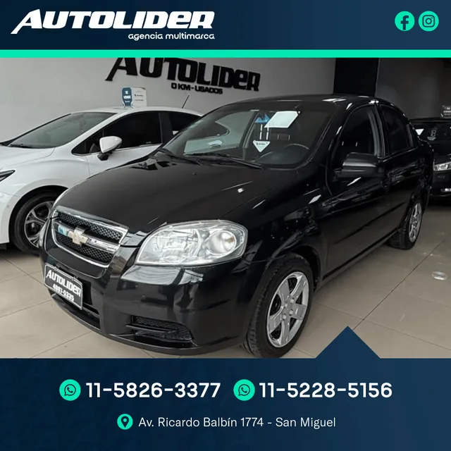 Chevrolet Aveo 1.6 LS 2011 — Autolíder San Miguel