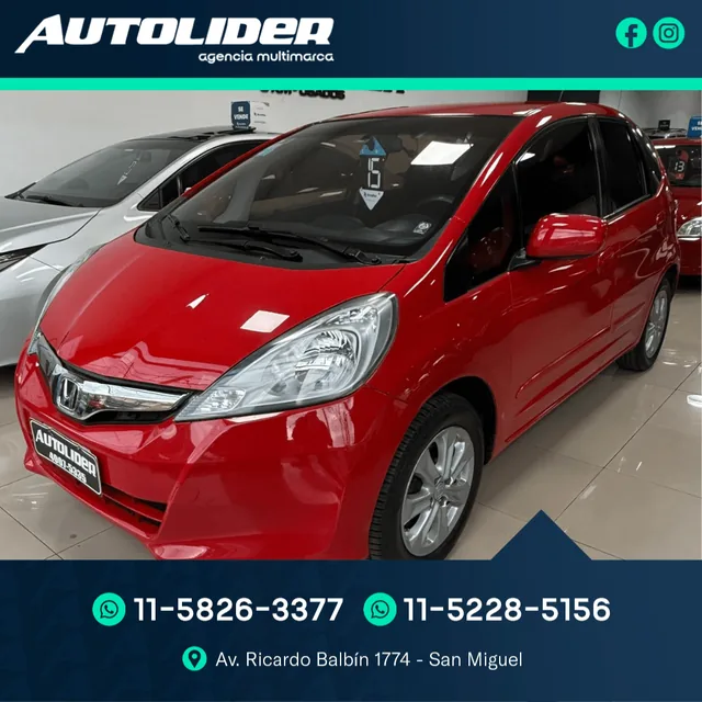 Honda Fit 1.4 LXL Mt 2015 — Autolíder San Miguel