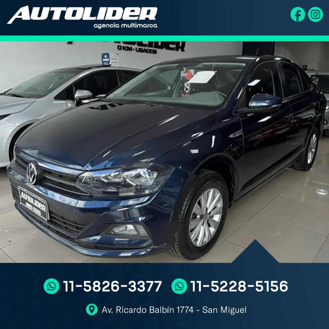 Volkswagen VIRTUS COMFORTLINE 1.6 MSI 2019 — foto 1 — Autolíder San Miguel